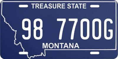 MT license plate 987700G