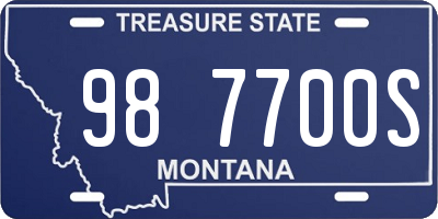 MT license plate 987700S