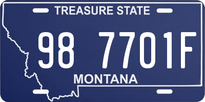 MT license plate 987701F