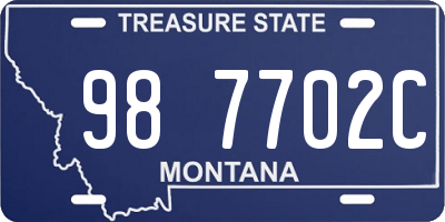 MT license plate 987702C