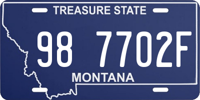 MT license plate 987702F