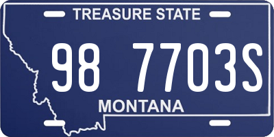 MT license plate 987703S