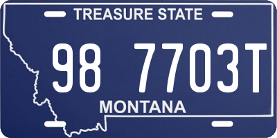 MT license plate 987703T