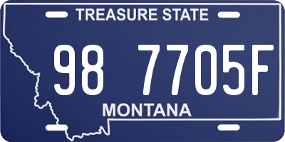 MT license plate 987705F