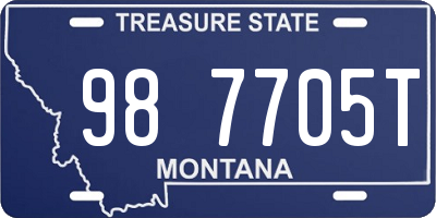 MT license plate 987705T