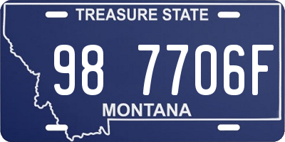 MT license plate 987706F