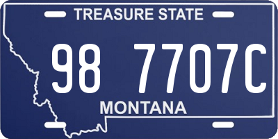 MT license plate 987707C