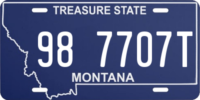 MT license plate 987707T