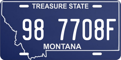 MT license plate 987708F