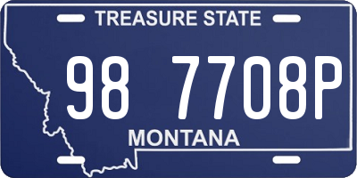 MT license plate 987708P