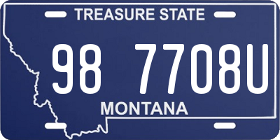 MT license plate 987708U