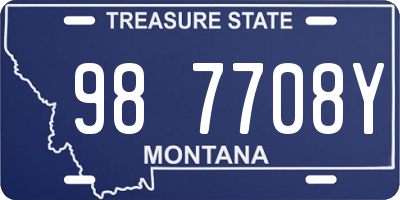 MT license plate 987708Y