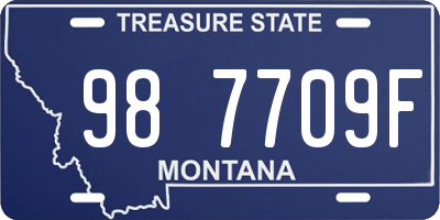 MT license plate 987709F