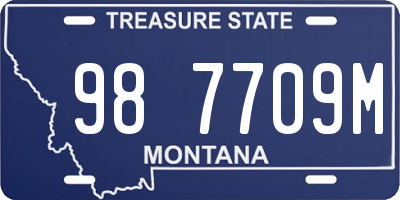 MT license plate 987709M