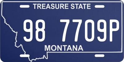 MT license plate 987709P