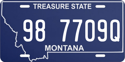 MT license plate 987709Q