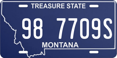 MT license plate 987709S