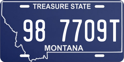 MT license plate 987709T