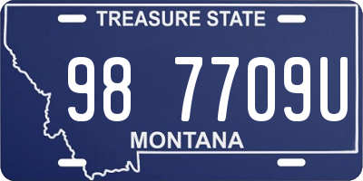 MT license plate 987709U
