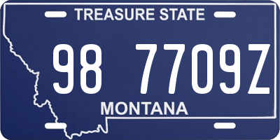 MT license plate 987709Z