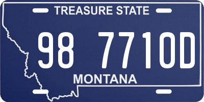 MT license plate 987710D