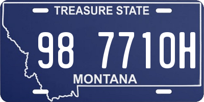 MT license plate 987710H