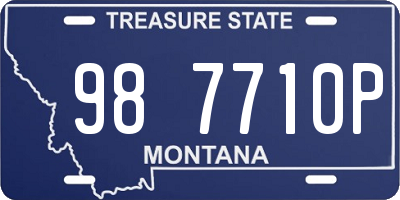 MT license plate 987710P