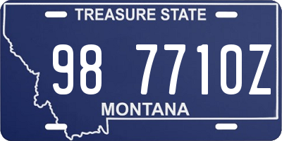 MT license plate 987710Z