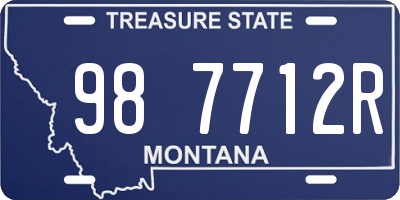 MT license plate 987712R