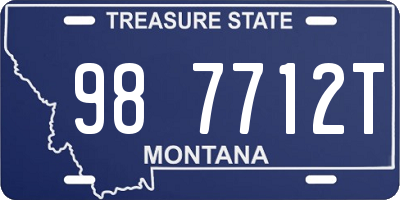 MT license plate 987712T