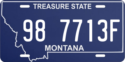 MT license plate 987713F