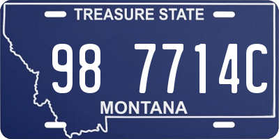 MT license plate 987714C