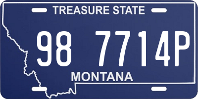 MT license plate 987714P