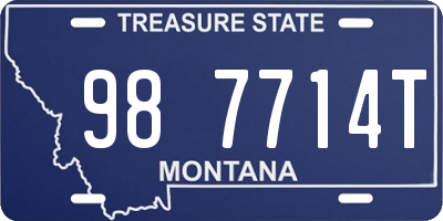 MT license plate 987714T