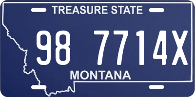 MT license plate 987714X