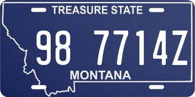 MT license plate 987714Z