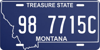 MT license plate 987715C