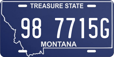 MT license plate 987715G