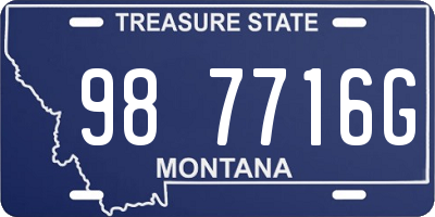 MT license plate 987716G