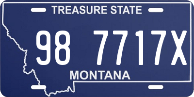 MT license plate 987717X