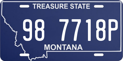 MT license plate 987718P