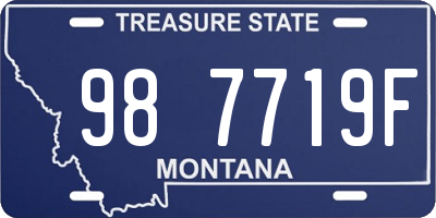 MT license plate 987719F