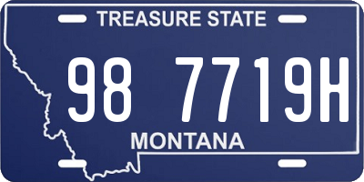 MT license plate 987719H