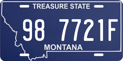 MT license plate 987721F