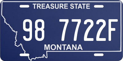 MT license plate 987722F