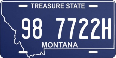 MT license plate 987722H