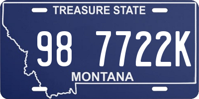 MT license plate 987722K