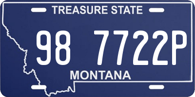 MT license plate 987722P