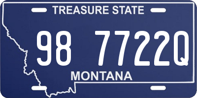 MT license plate 987722Q