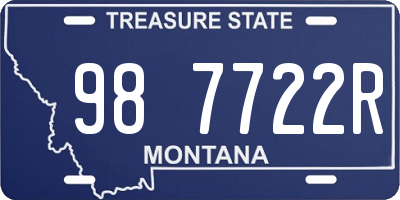 MT license plate 987722R